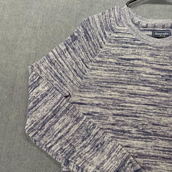 Abercrombie & Fitch Gray & Blue Marled Knit Light Sweater Womens Size Small - Picture 8 of 11